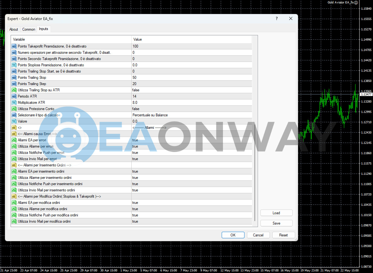 GOLD AVIATOR EA MT4 Inputs 2