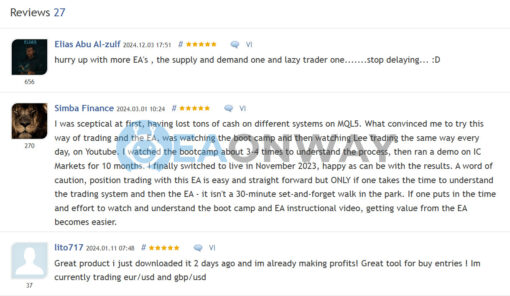 Market Reversal Alerts EA MT4 Review on MQL5