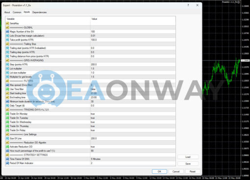 POSEIDON EA MT4 Inputs